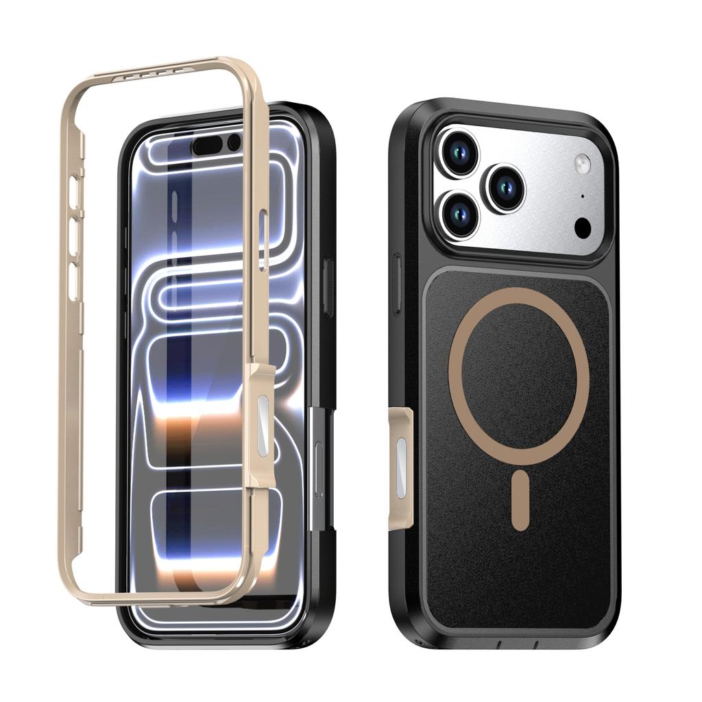 Dual Layer Heavy Duty Armor Magnetic Charger Case for IPhone 18 Pro Max 17 16 15 14 13 12 Military Grade Shockproof Wireless Charger Protection Cover