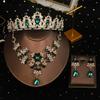 Shiny Bridal Jewelry Sets Baroque Style Crystal Headdress Tiara Earrings Necklace  Pageant