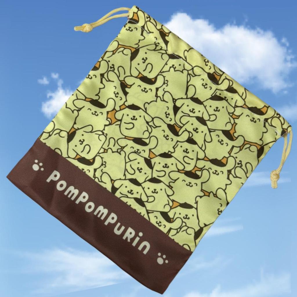 Large Sanrio Canvas Double-Sided Printed Drawstring Tote Bag, Eco-friendly Storage Solution