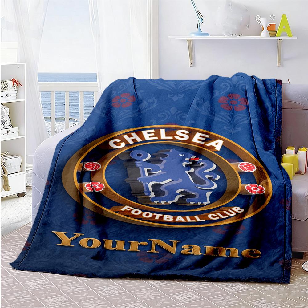 Chelsea Personalized Text Blanket Throw Personalized Blanket Ultra-Soft Perfect for Livingroom Picnics Chair Bed All-Season Use