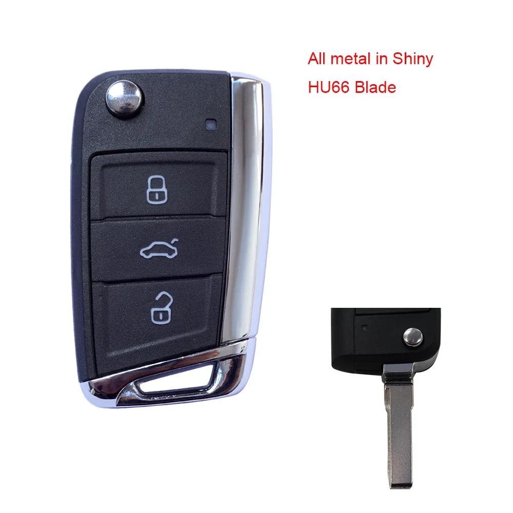 Cocolockey Fernbedienung Klappschlüssel Hülle Für Vw Polo Golf7 Mk7 Tiguan Für Skoda Octavia Kodiaq Karoq Für Seat Ateca Auto Zubehör