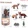Oenux Zoo Animals Model Lion Shark Bee T-REX Penguin Cow Horse Hen Action Figures Cute Education Miniature Playset Kid Toy Gift