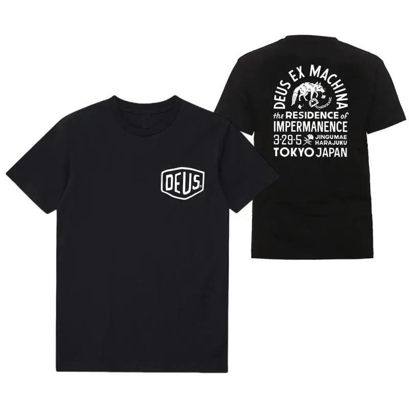 Vendita Calda DEUS EX MACHINA T-Shirt con Stampa Grafica Uomo Donna Manica Corta Streetwear Moda Harajuku Estiva Nuova Maglietta Sportiva Scollo a O Cotone Oversize Top