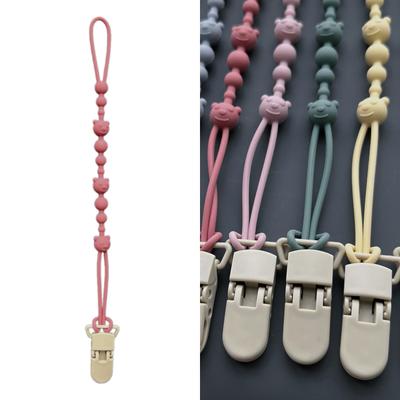 Baby Pacifier Clip Practical Silicone Chain Pacifier Chain Safe & Odorless Silicone Baby Pacifier Clip for Boy Girls