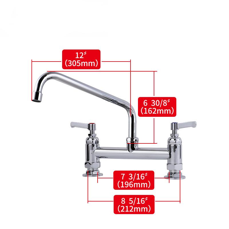 

Kitchen Sink Tap Rotation Total Brass Lead Free Pressure Boost Double Lever Kitchen Sink Tap Mixer Chrome