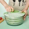 Green Cover Salad Dryer Bowl With 4L Spinners  Large Capacity Multipurpose Fruit Veggie Drain Basket For Washing Drying Leafy