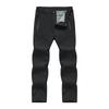 Men's Fleece-Lined Softshell Hiking Pants - Windproof, Warm, and Wear-Resistant for Outdoor Use
