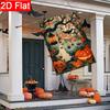 2D Flat - 2D Flat, Halloween Ghost Bat Garden Flag, 2-28 X 40 Inches Outdoor Garden Flag, Double-Sided Home Decoration Courtyard Decoration Outdoor De