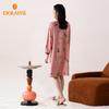 DOLAMI Nightgown, Spring And Autumn Pure Cotton Long-Sleeve Casual Sleepwear, Loose-Fitting ' Loungewear Suitable for Outdoor Wear, Size