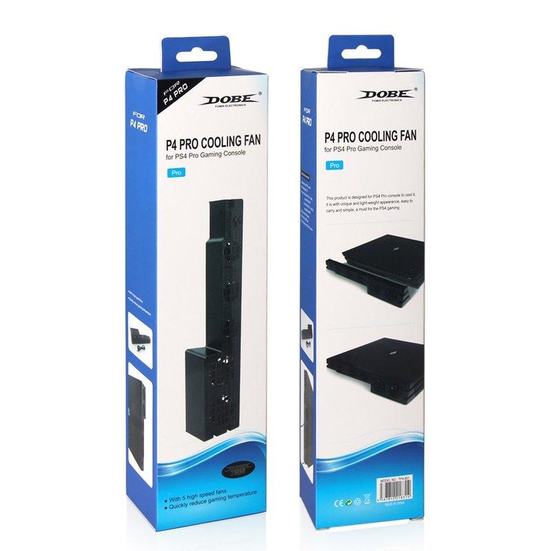 PS4 Pro Cooler, Play Station 4 Pro Cooling Fan USB External 5-Fans Super Turbo Temperature Cooling Fan for PS4 Pro Console
