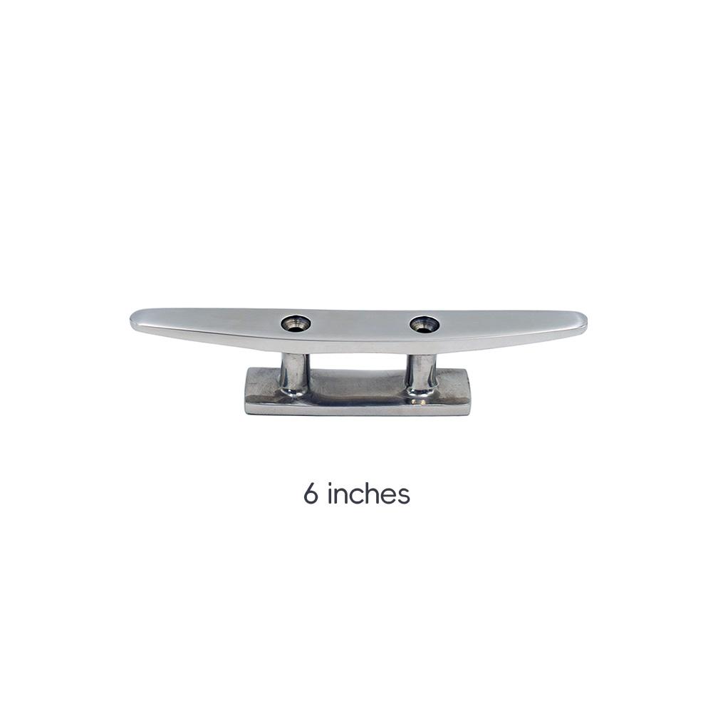 4" 5" 6" 8" Low Flat Cleat 316 Stainless Steel 2 Hole Hardware boat cleats For Marine Boat Deck Rope Tie yacht accessories