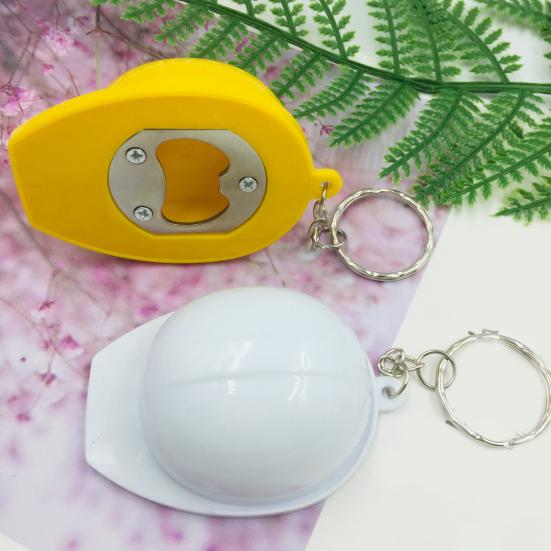 2Pcs Hanging Buckle Multipurpose Helmet Shape Decorative Bottle Opener Design Anti-loss Creative Key