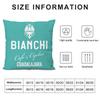 Luxury B-Bianchi Logo Pillow Case Sofa Living Room Bedroom Double-Sided Printing Square Cushion Nap Time Pillow Case