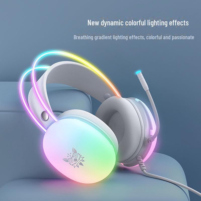 X25 Gradient Dynamic Lighting Headset: Gaming Headset with Cross-Border Design for E-Sports Enthusiasts.