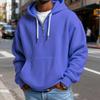 Mokaloha Men's Casual Solid Color  Zipper Long Sleeve Hooded Sweatshirt, Everyday Zipper Casual Long Sleeve T-Shirt
