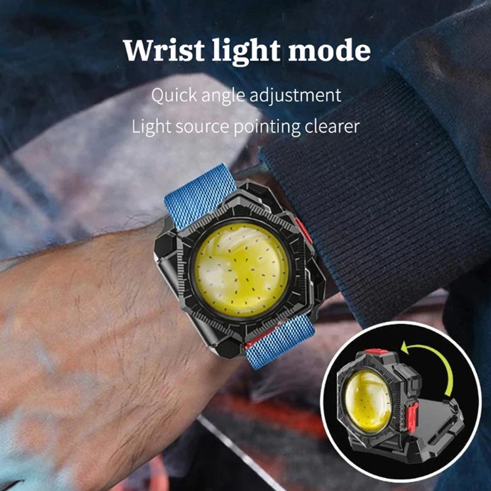 3in1 Headlamp Multifunctional COB Headlight USB Rechargeable Wrist Light Flashlight Outdoor Camping Fishing Headlight Torch Head