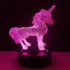 3d Unicorn Night Light Lamp Touch Switch Acrylic Lampshade Practical Convenient