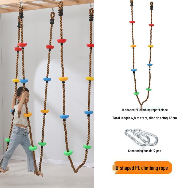 Outdoor Kids' Rope Ladder Swing for Sensory Integration and Climbing Activities