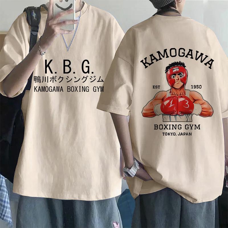 Hajime No Ippo Hip Hop Size TShirt Anime Harajuku Tee Tops Men Women Makunouchi Takamura T-Shirt KGB Y2k Manga Tshirt Clothes