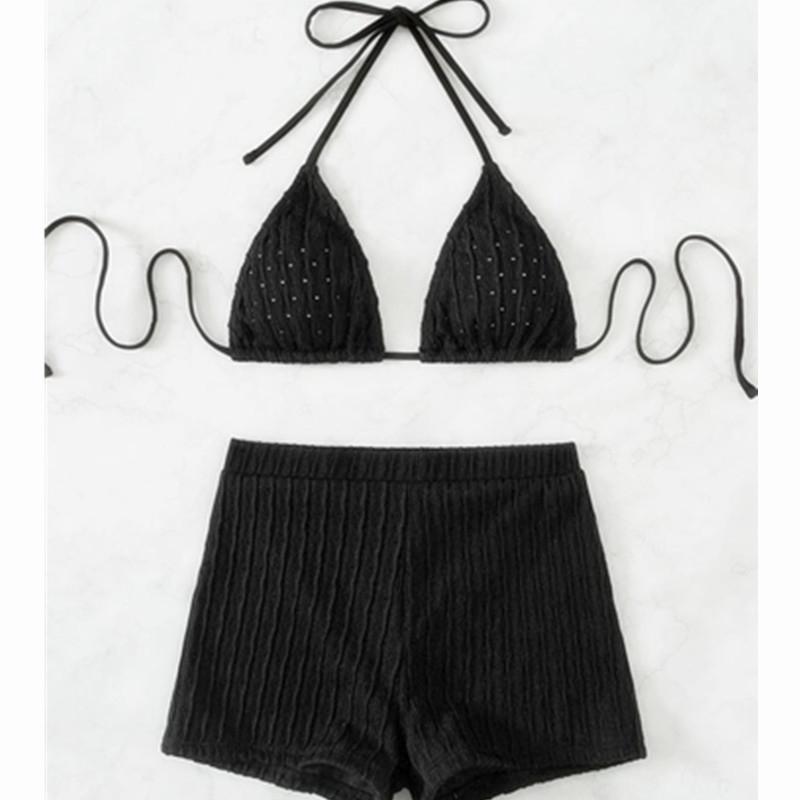 

Женские летние пляжные сексуальные однотонные боксеры с высокой талией, бикини L