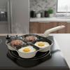 Ergonomic Handle Titanium Omelette Pan 3/4 Grid Pancake Pan Universal Breakfast Frying Pan  Burger