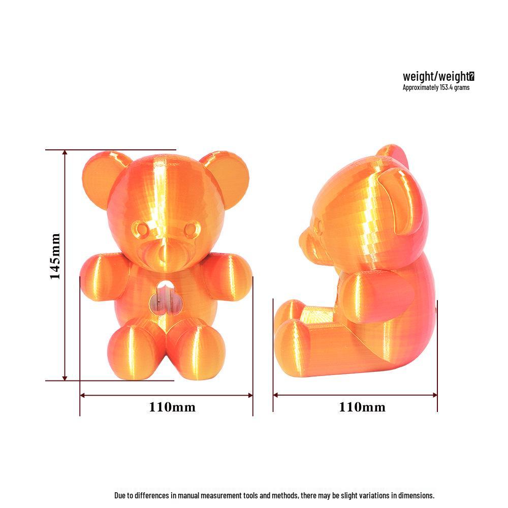 LINK CNC 3D Bear Toy Model PLA Silk Ornament