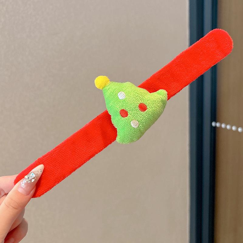2025 Women's Christmas Snap Bracelet - Plush Cartoon Elk & Snowman Design