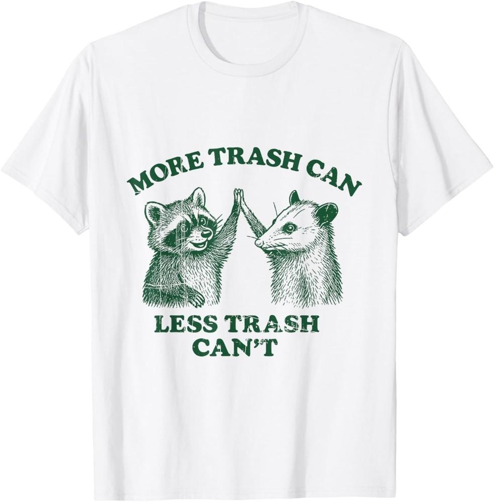 

Больше мусорного бака меньше мусора не смешная футболка с енотом и опоссумом унисекс футболка 4XL