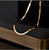 [Stjarna] Gold Snake Chain S925 Silver Necklace, 3mm Wide, 45cm, Women's Chain, Flat, Wide, Weight 7g 04G