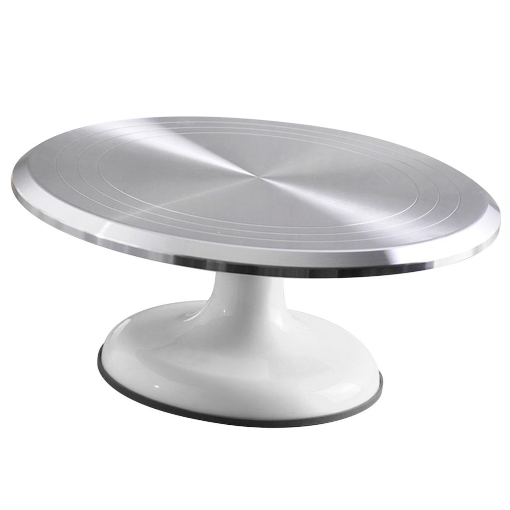 Supporto Girevole per Decorare Torte da 10 Pollici Piatto Girevole Professionale in Lega di Alluminio per Decorazione Torte Casalinga Accessori Bianco