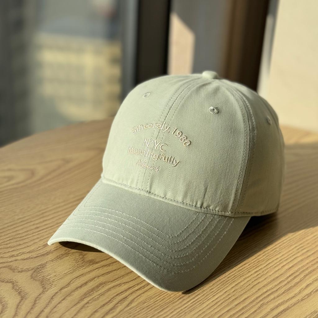 New Casual Versatile Letter Baseball Cap for Women, Soft Top, Comfortable Cotton, Stylish Sunshade, Face-slimming Duckbill Cap