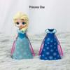 Princess Dress-Up Doll Set with Changeable Clothes, Frozen Theme, Perfect Birthday Gift for Little Girls