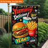 2D Flat - 2D Flat Printing Garden Flag 1pc, Yummy Delicious Food Combo Durable Single-Sided Print Yard Flag, Garden & Home Holiday Decoration, 29.97X4