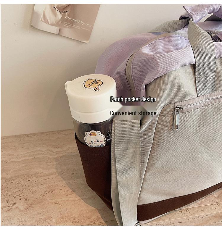 Large Capacity Casual Travel Bag: New Style Lightweight Handheld & Shoulder Luggage Storage for Couples
