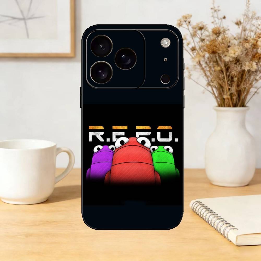 Video Game R-R.E.P.O Phone Case For iPhone 17,16,15,14,13,12,11 Plus,Pro,Max,Mini Silicone Black Soft Cover