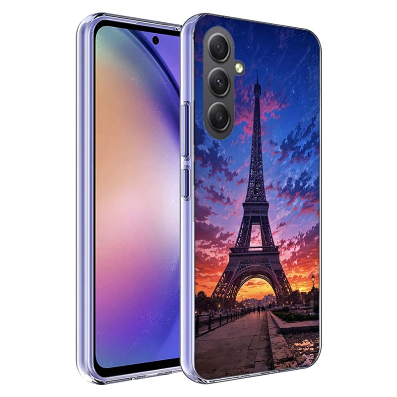 Eiffel Tower Art Phone Case for Samsung A17 A37 A57 A07 A16 A26 A36 A56 A06 A02S A12 A22 A32 A52S A04S A14 A24 A34 A54 A03 A13 A