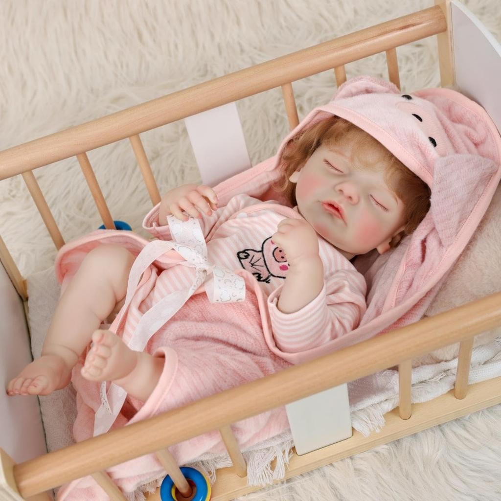 Cloveray Reborn Baby Doll with Changeable Clothes and a Soothing Newborn Realistic Baby Doll with Magnetic Perfect Birthday Gift 22-inch (55cm) Doll,