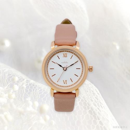 Fieldwork Women's Analog Watch with Leather Strap, Pink, MKL2306-3