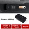 USB-хаб у бардачок для Tesla Нова модель Y Launch Juniper 2025 Модель 3 Highland 2024 Розгалужувач портів Type-C Док-станція Дані