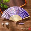 Chinese-Inspired Folding Fan: Ancient Style for Women, Children, and Students - Perfect for Hanfu, Cheongsam Dances, and Portable Summer Use.