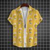 Camisa Hawaiana para Hombre Camisas de Manga Corta Estampadas 3D de Cerveza Camisa para Fiesta de Cerveza Camisetas Camisetas Casuales de Verano Ropa Holgada Oversize para Hombre
