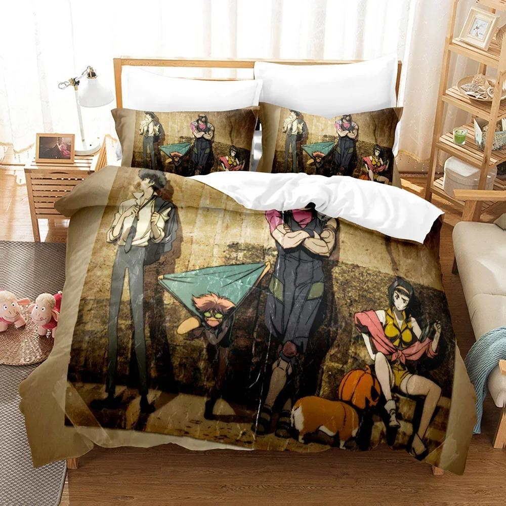 3D The Anime Cowboy Bebop Bedding Sets Duvet Cover Set With Pillowcase Twin Full Queen King Bedclothes Bed Linen Home Textile