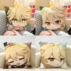 Aether Cute Genshin Game Cushion Cover Natural Linen Organic Fabric DoubleSided Printing Room Sofa Decor Pillow Case