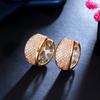 Geometric Earrings Women'S Zircon Design Circle Ear Buckle Earrings Supply