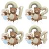 32" Little Bear Retro Daisy Star Balloon for Party Decor