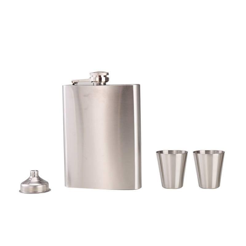 Vintage Style Stainless Steel Flask Portable Outdoor Camping Hip Flask