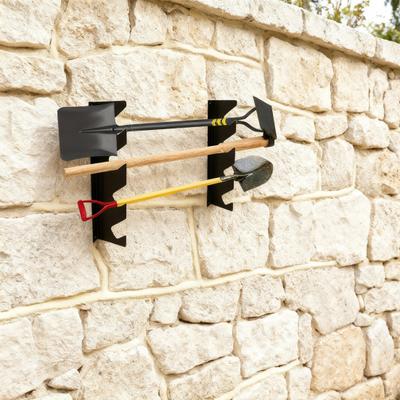 Yousheng 2 Peças Rack Organizador de Ferramentas de Parede Metal Resistente Multifuncional Suporte de Armazenamento para Ferramentas de Garagem, Galpão e Jardinagem