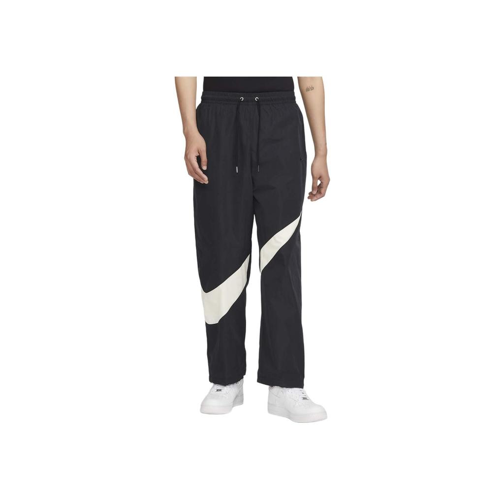 Nike Embroidered Logo Woven Straight-Leg Casual Pants Men Bottoms Black FB7881-010