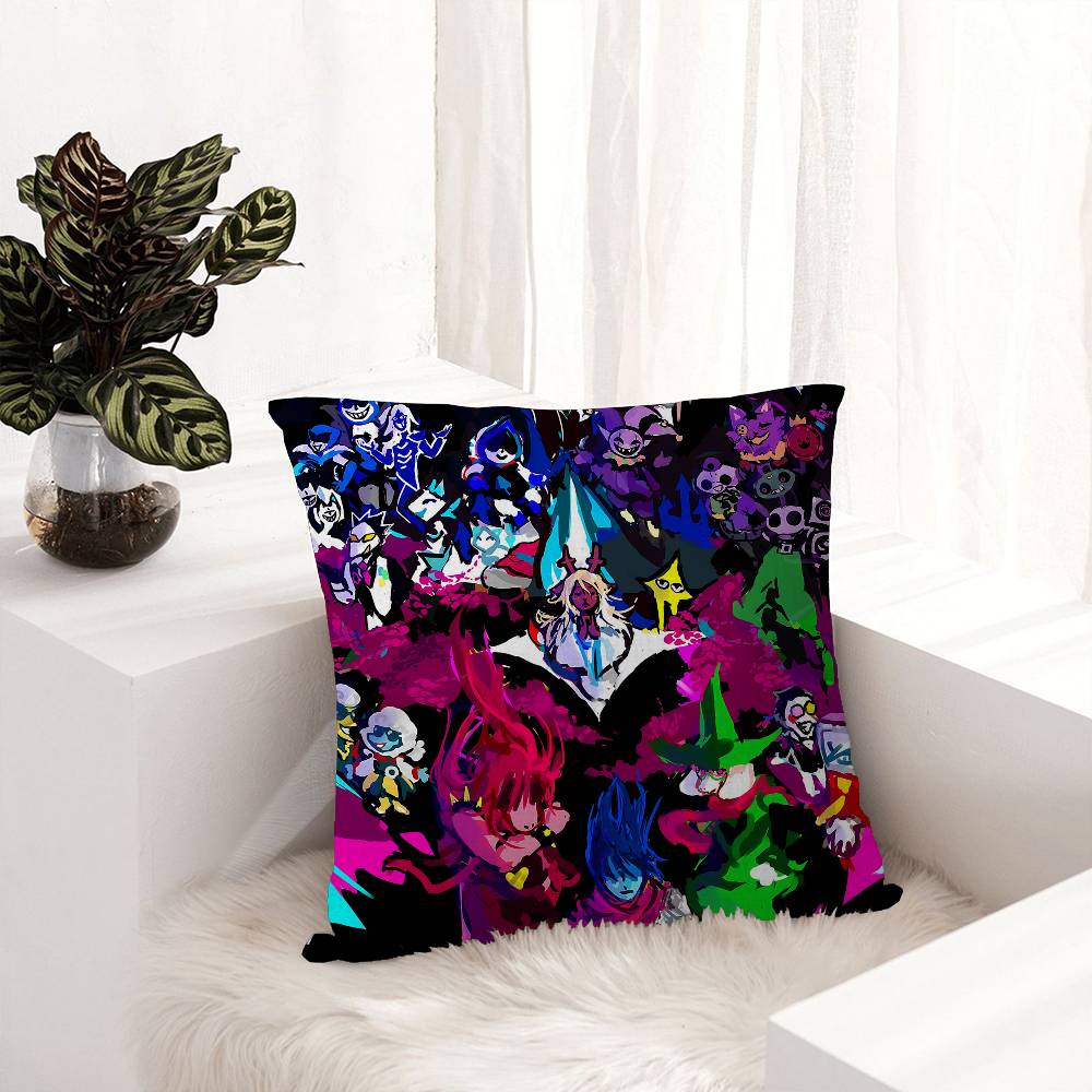 D-deltarune Poduszka do gry Prezent Dekoracja do domu i biura Sypialnia Sofa Samochód Poszewka na poduszkę Etui 45x45