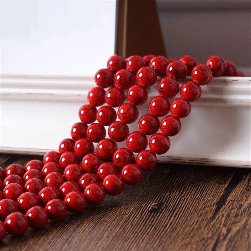 Natural Red Turquoises Spacer Beads For Jewelry Making